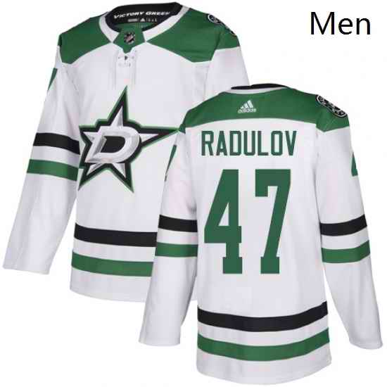 Mens Adidas Dallas Stars 47 Alexander Radulov White Road Authentic Stitched NHL Jersey